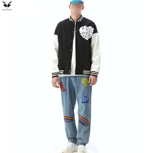 Blousons universitaires pour hommes, noir et blanc, 2026, service OEM ODM, qualité supérieure, dernier style, bon fournisseur avec impression de logo personnalisé, vêtements pour adultes - Product Image 3