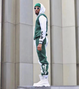 Wholesale New Style Winter Acid Wash Printed Tracksuit Men Lightweight Breathable Quick Dry Eco-Friendly Casual Solid Design - Product Image 1