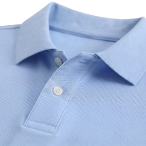 Polo en tricot pour homme de qualité supérieure, manches courtes, logo brodé personnalisé, coupe classique, vêtements de golf formels, polos classiques - Product Image 5