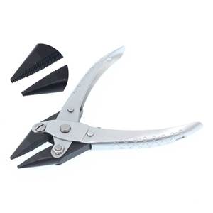parallel chain nose plier serrated jaws with spring 140mm jewelry jewellery making <b>tools</b> for watch optical bending wrapping DIY - Product Image 1