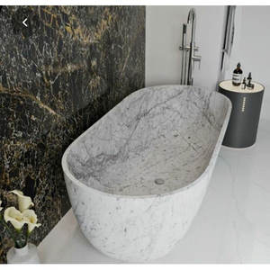 Bañera de Hidromasaje de Lujo, Tallada a Mano en Mármol Natural, Piedra Sólida, Ecológica, Estilo Europeo, con Desagüe, para Uso en Interiores de Hoteles y Villas - Product Image 3