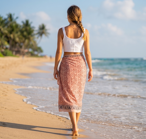 Wholesale Hand Block Print Cotton <b>Sarong</b> for Women Floral Beach <b>Wrap</b> Lightweight Boho Pareo Cover Up Indian Resort Wear - Product Image 3