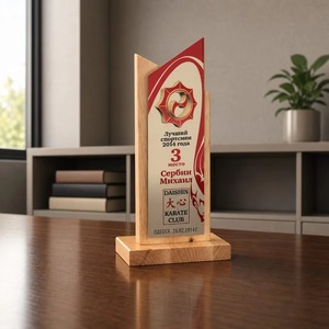 2026 Custom Wooden & <b>Acrylic</b> Pyramid Awards and Trophies with Customized Logo for Insurance Waterproof Laser Engraved - Product Image 3