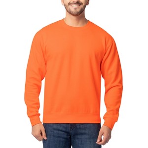 Men's Loose Fit O-Neck Regular Sleeve Pullover Sweatshirt Polyester/Cotton Blend Solid Color Winter Embroidered Quick Dry - Product Image 3