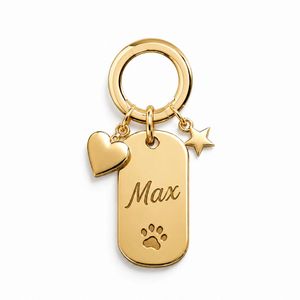 Personalized Dog <b>ID</b> <b>Tag</b> Laser Engraved Name Pendant with Pearl Charm for Boutique Gift Shop Holiday Set Box - Product Image 2