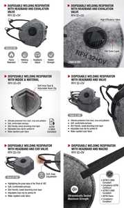 Respirador desechable FFP2 NR D para soldadura con diadema y válvula de exhalación para aplicaciones aeroespaciales - Product Image 2