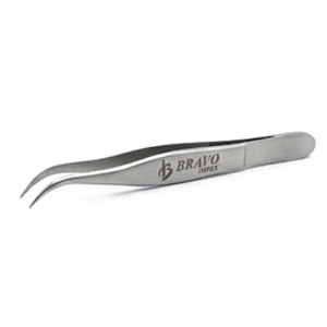 Private Label Black matte Lash Tweezers Fiber Tip Custom Logo Fiber Tip Volume Lash <b>Extension</b> Fiber Tip Eyelash Tweezers - Product Image 5