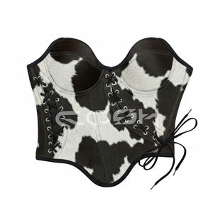 Proveedor y fabricante de corsés de cuero de vaca con pelo, hechos a mano, de Pakistán - Product Image 1