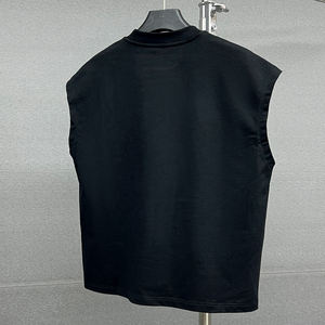 Hot Selling Men's Sleeveless <b>Shirts</b> Cotton Oversized Muscle Tee Gym Workout Streetwear Blank Casual Summer <b>Shirt</b> Collarless OEM - Product Image 5