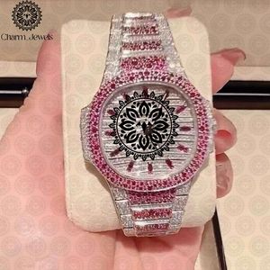 Montre de luxe pour homme Charm_Jewels, bracelet en acier inoxydable, mouvement mécanique analogique, cadran de 40 mm, boîtier en cristal saphir, date automatique, étanche - Product Image 1