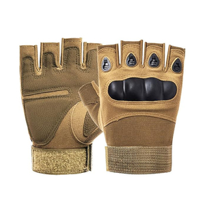 Gants de cyclisme à demi-doigts, gants en maille PU vertes, gants d'été pour hommes, gants à fermeture auto-agrippante - Product Image 6