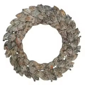 Hot Selling Trending Metal Wreath Gold Leaf Design Traditional Handcrafted Festival Decoration Clear Light <b>Christmas</b> Ornaments - Product Image 3