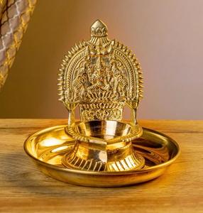 Brass Lakshmi Diya <b>Oil</b> <b>Lamp</b> Traditional Hindu Pooja Deepak Decorative Temple Prayer <b>Lamp</b> for Diwali Home Decor - Product Image 2