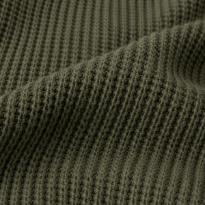Pull en maille à col rond vert olive pour homme, manches longues, couleur unie, vêtement d'automne - Product Image 4