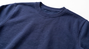 Men's <b>Navy</b> Blue O Neck Sweatshirt 100% Cotton Knitted Regular Fit Casual Pullover Solid Color Long Sleeve Autumn Wear - Product Image 3