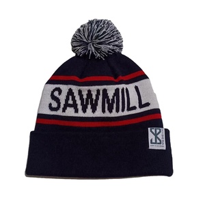 Custom Embroidered Pom Pom <b>Beanie</b> Knit Winter Hat Jacquard Logo Bulldog Graphic Team Sport Headwear 2026 - Product Image 4