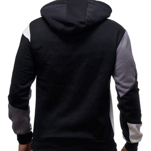 Sudadera con capucha para hombre, de gran peso, jersey con estampado de bloque de color, liso, con bolsillo frontal - Product Image 2