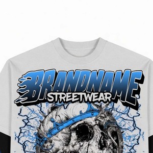 เสื้อยืดโอเวอร์ไซส์แบบถักประดับเพชร สไตล์สตรีทแวร์ ผ้าโพลีเอสเตอร์/คอตตอน เนื้อนุ่ม แห้งเร็ว แขนยาว สำหรับใส่ได้ทั้งชายและหญิง - Product Image 1