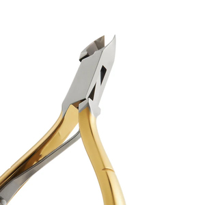D-02V Alicates para Cutículas de Marca Privada con Cuchillas de Corte Afiladas de Doble Filo, Alicates de Manicura con Mango Curvo Redondo - Product Image 3