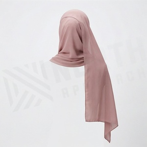 Women Solid Color Chiffon Hijab Breathable Daily Wear Islamic Scarf Shawl - Product Image 2
