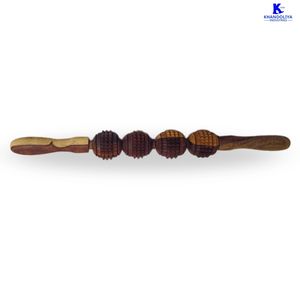 ลูกกลิ้งนวดตัวไม้ 4 ลูกกลิ้ง ยี่ห้อ K Star รุ่น KAR4 Anand สำหรับการนวดกดจุด บรรเทาอาการปวด ผ่อนคลายกล้ามเนื้อ และช่วยการไหลเวียนโลหิต - Product Image 2
