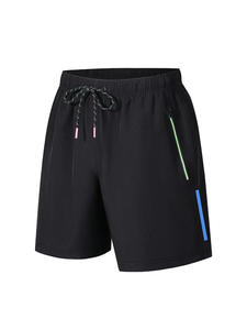 กางเกงขาสั้นผู้ชายสีพื้น มีเชือกผูกเอว แห้งเร็ว สวมใส่สบาย - Product Image 5
