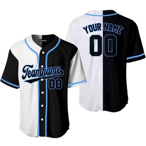 Maillot de baseball personnalisé imprimé par transfert thermique, rouge et noir, respirant, boutonné sur le devant, unisexe, adulte, manches courtes, 100% polyester - Product Image 6