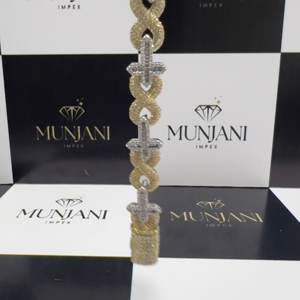 Pulsera de Diamantes con Corte Brillante Redondo Certificado por IGI, Chapada en Oro Rosa, Estilo Tenis, Cadena Personalizada para Hombre, Regalo de Hip Hop para Fiesta - Product Image 2