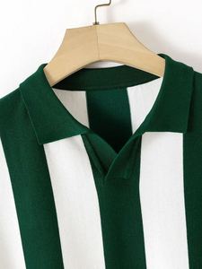 Camiseta Polo a Rayas Personalizada, Nueva Colección 2026, Venta al Por Mayor OEM, Transpirable, Informal, de Verano, para Hombre, Manga Corta, para Tenis y Golf - Product Image 3