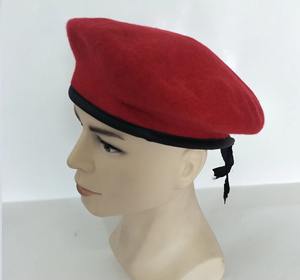 Custom Multicolor Striped Fleece <b>Beret</b> <b>Hat</b> Wholesale French Style 100% Wool with Hand Embroidery Badges Unisex - Product Image 3