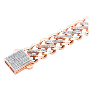 18K Rose Gold Gents Bracelet 21.250g Regular Size Real Gold Wristlet For <b>Men</b> Elegant Solid Link Fine Jewelry Male Classic Luxury - Product Image 5