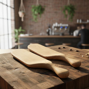 Bandeja de Servir de Madera con Acabado Natural, Vajilla Multiusos para Servir Aperitivos, Té, Café y Uso Doméstico - Product Image 4