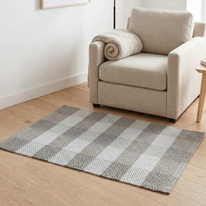 Alfombra de Algodón con Diseño de Enrejado Escandinavo, Verde Beige, Estilo Bohemio, Rectangular, Tejido Plano, Antideslizante, para Pasillo, Decoración del Hogar - Product Image 4