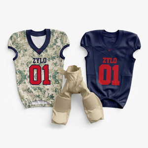 Nouvel ensemble maillot et short de football américain camouflage pour homme 2026 – Grande taille, respirant, 100 % polyester - Product Image 1