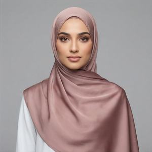 Pañuelo Hijab Cuadrado de Algodón Voile Premium Personalizado para Mujer, Estampado Floral y Animal, Tela Transpirable y Agradable para la Piel, Accesorio para la Cabeza Musulmán - Product Image 1