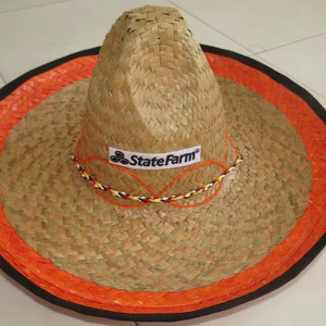 Sombrero Mexicano de Paja de Alta Calidad, Estilo Nuevo, Divertido para Fiestas, Colorido, Sombrero de Santa Claus Mexicano - Product Image 1