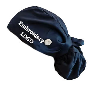 Gorros Quirúrgicos con Lazos de Cinta, Gorros Quirúrgicos con Forro de Satén, Color Sólido con Logotipo - Product Image 1