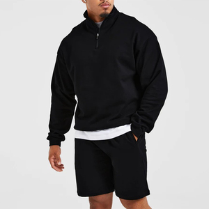 Nouveaux sweats à col zippé pour hommes, élégants, en gros, service OEM, logo personnalisé, sweats à col zippé pour hommes à manches longues - Product Image 5