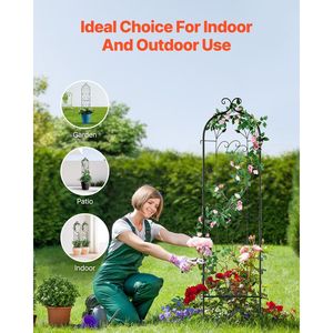 2 Confezioni di Tralicci da Giardino in Metallo Antiruggine 60 x 15 Pollici per Rose Rampicanti da Esterno - Recinzioni, Tralicci e Cancelli - Product Image 6