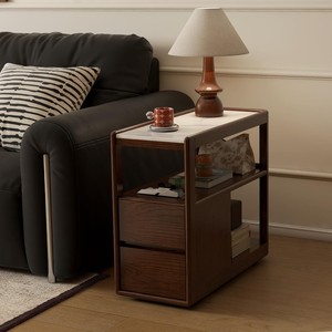 Walnut Wood Nesting Tables Wholesale | Tapered Leg Accent Furniture India - Product Image 2