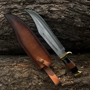 Cuchillo Bowie de Caza para Exteriores de Acero Inoxidable de Alta Calidad A&M Enterprises con Hoja Fija de Punta Caída y Mango de Madera Micarta, Garantía de 3 Años - Product Image 1