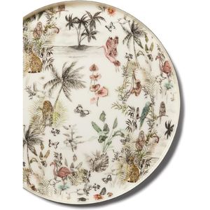 Plateau de service vintage en émail imprimé papillon, plat rectangulaire décoratif en métal, organiseur de parfums pour coiffeuse, plateau de vaisselle de cuisine - Product Image 6