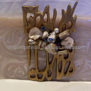 Pochette élégante en résine artisanale |   Sac de soirée luxueux brillant, imperméable et écologique |   pour la fête des mères, la Saint-Valentin - Product Image 1