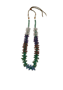 Collier de perles ovales lisses en pierres naturelles multiples : Améthyste violette, Quartz fraise, Quartz bleu, Quartz rose – Bijoux prêts à porter - Product Image 4