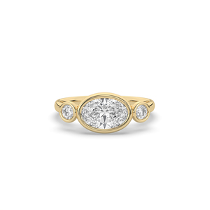 1.40Ct Lab Diamond <b>Ring</b> Oval Brilliant Cut 925 Sterling Silver Unique Style <b>Thin</b> Band Lightweight Promise <b>Ring</b> Sustainable Stone - Product Image 6