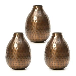 <b>Blue</b> Gold Patterned Decorative Vase Ensemble Contemporary Accent For Upscale Environment Radiance - Product Image 2