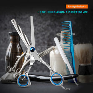 Kit de Barbier Professionnel OEM de Qualité Supérieure – Ciseaux de Coiffure et d'Éclaircissement en Acier Inoxydable de 5 Pouces – Fournitures de Salon de Beauté Très Demandées - Product Image 4