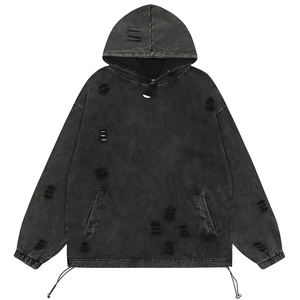 Sudadera con Capucha para Hombre, 100% Algodón, 400 GSM, Estilo Vintage, Lavado Ácido, Efecto Desgastado - Product Image 1