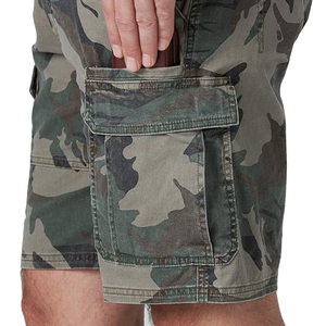 Custom Woodland Green <b>Camo</b> Cargo Shorts Cotton Fabric Deep Pouch Breathable Rugged Resilient Longline Knee Length Shorts - Product Image 5