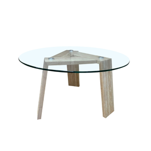 Table basse ovale double niveau flottante avec plateau en verre pour salle à manger, salon, appartement, décoration intérieure, mobilier - Product Image 2